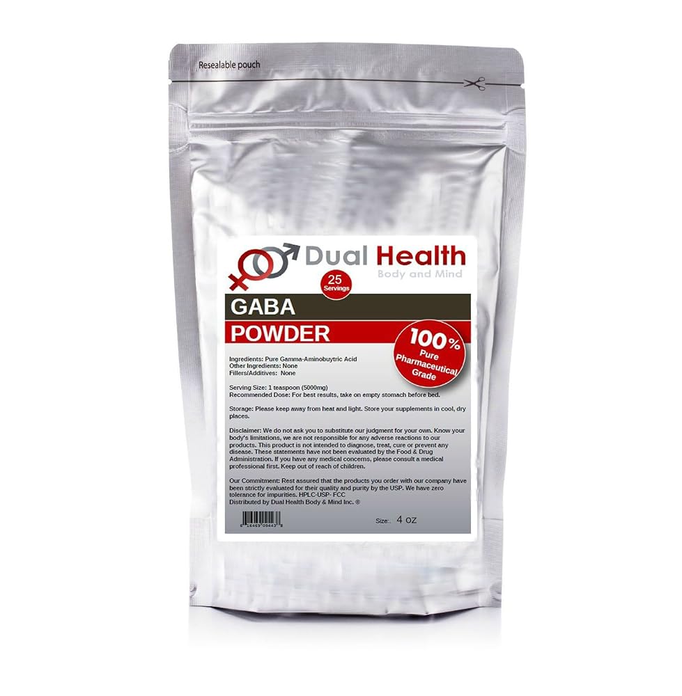 Dual Health Body & Mind Pure GABA Powder - 4 oz