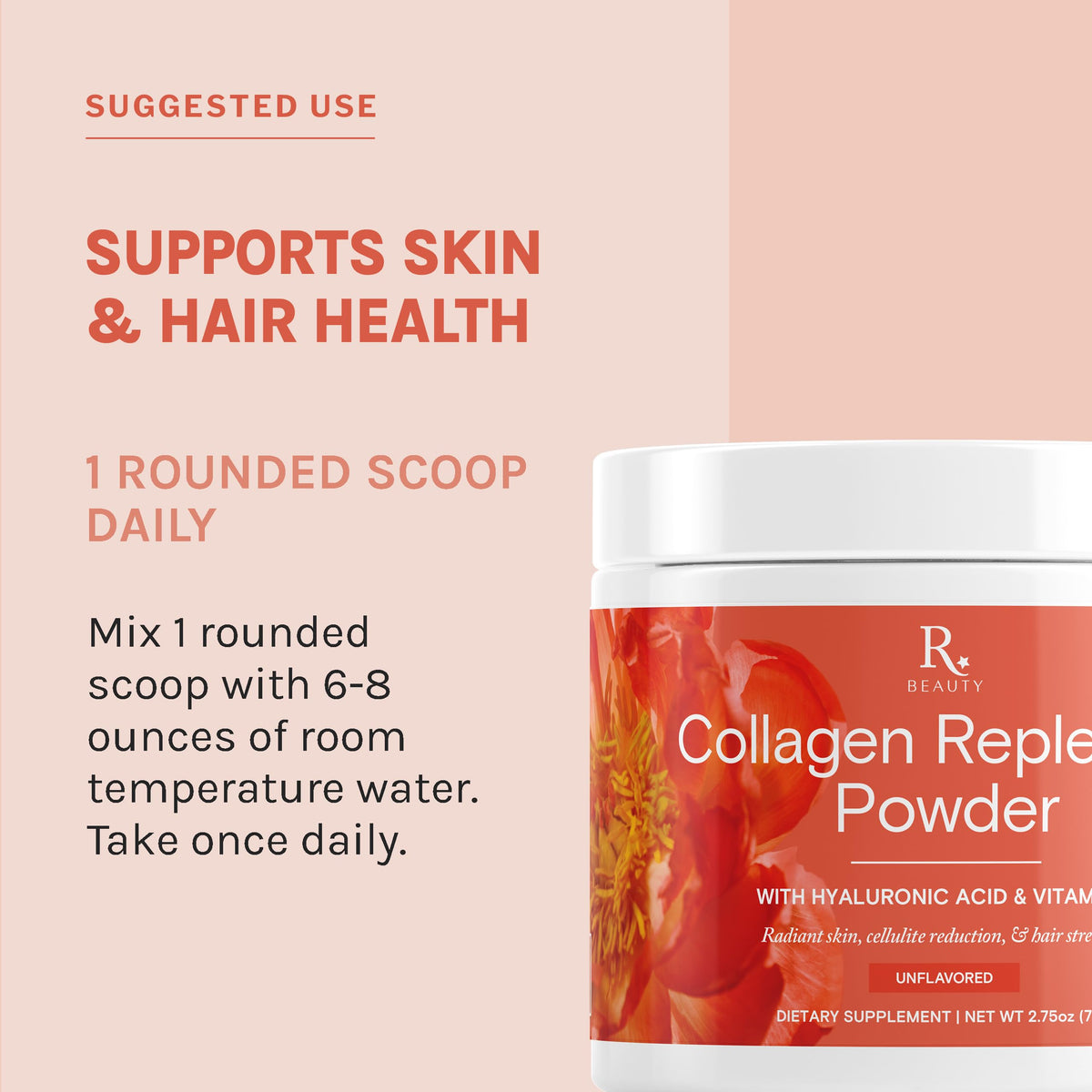 Reserveage Nutrition Collagen Replenish Powder with Hyaluronic Acid - 2.75 Oz - image 5