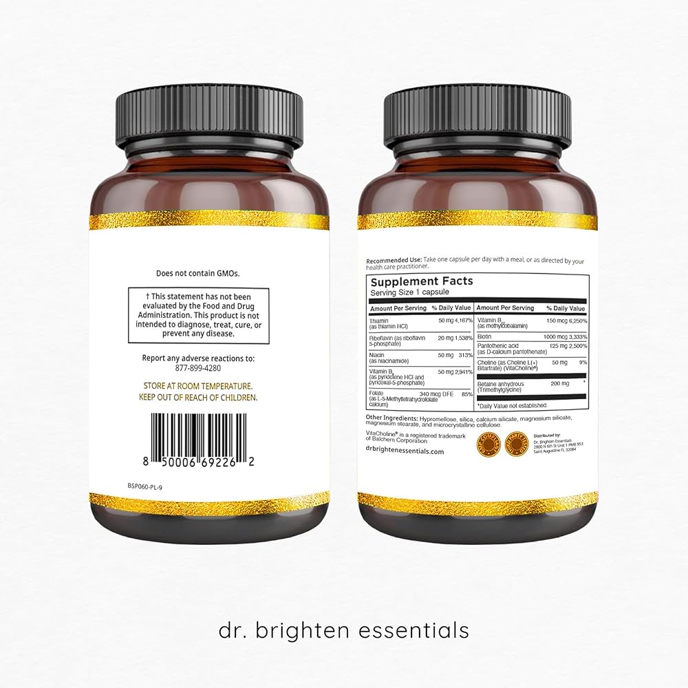Dr. Brighten B-Active Plus B-Complex Supports Methylation - image 2