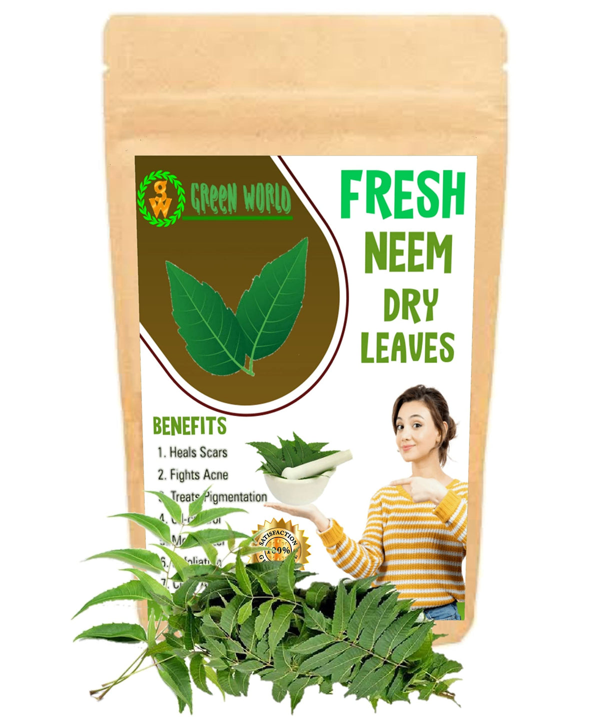 Green World Fresh Neem Leaves and Chewing Sticks - 30 Stems - image 2