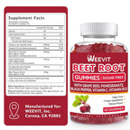WEEVIT Beet Root Gummies Nitric Oxide Supplement - 120 Count - image 2