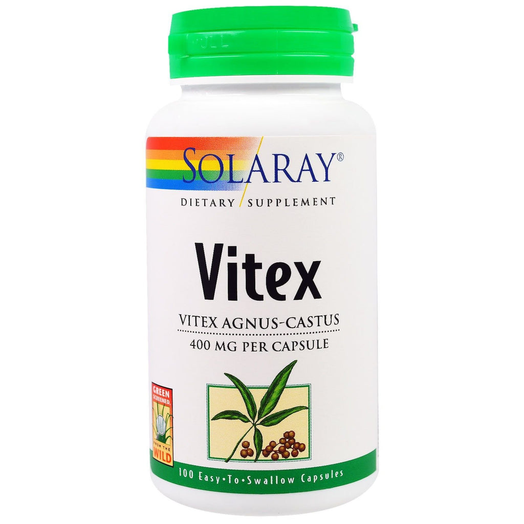 SOLARAY Unflavored Capsules Vitex Herbal Support 400Mg Bottle