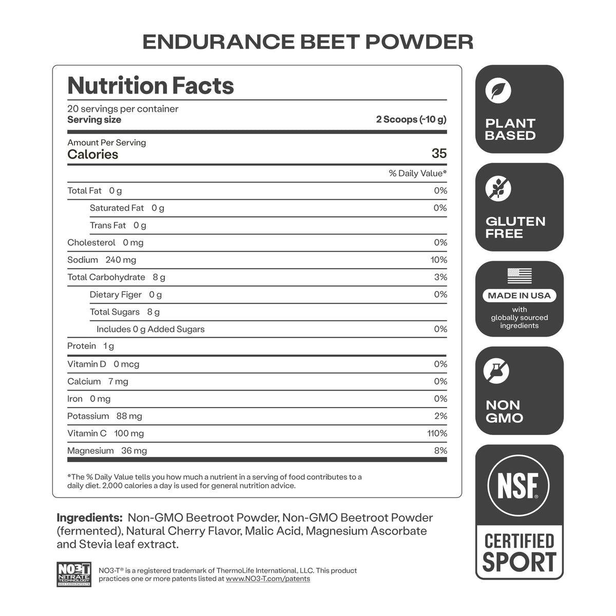 Humann SuperBeets Sport Endurance Pre Workout Powder