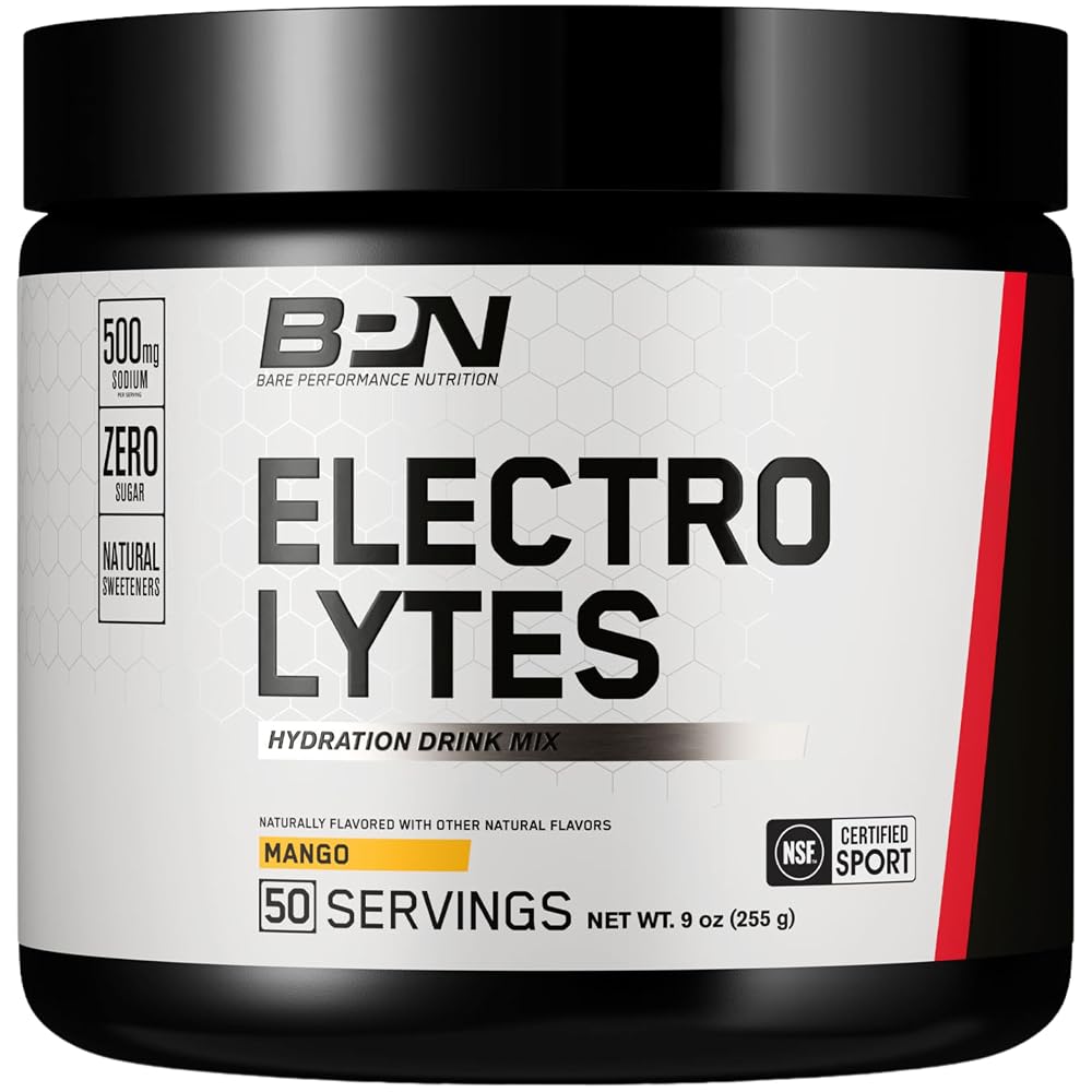 BARE PERFORMANCE NUTRITION Electrolytes Hydration Drink Mix - 50 Servings