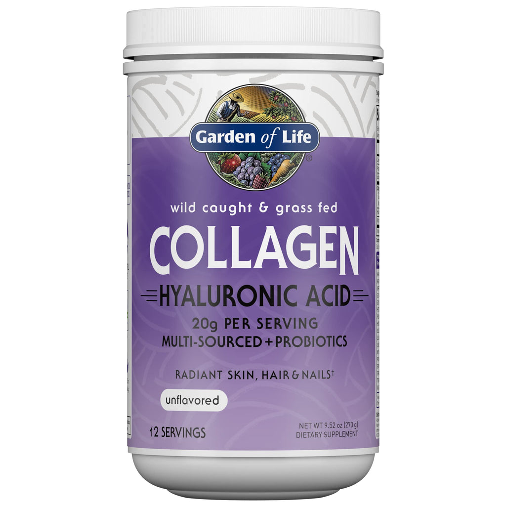 Garden of Life Multi Source Collagen Powder with Hyaluronic Acid - 12 Servings