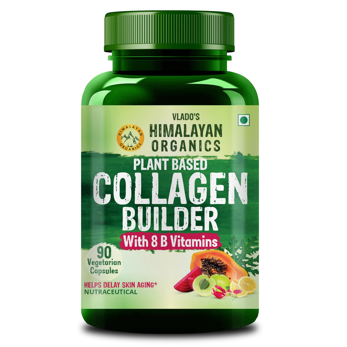 Himalayan Organics Plant-Based Collagen Builder with B Vitamins - 90 Capsules