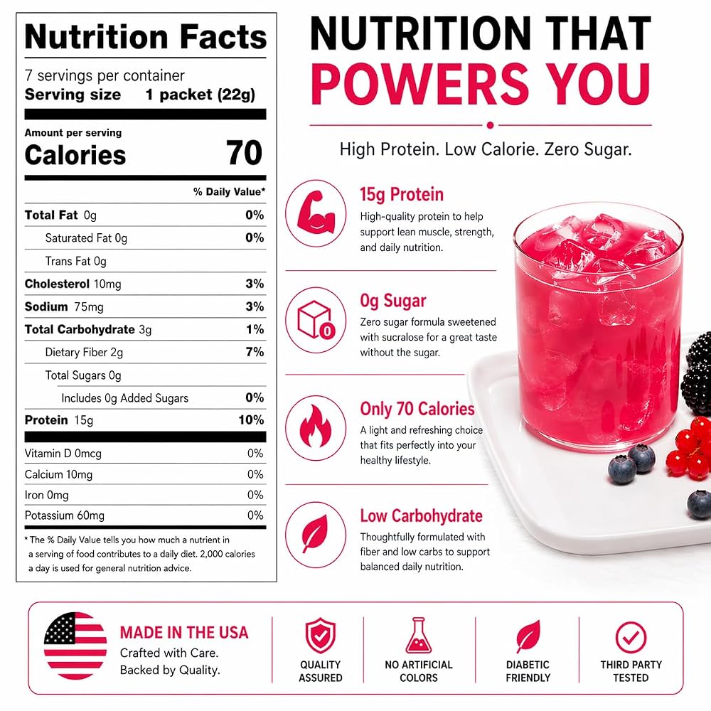 ProtiFit - High Protein Fruit Flavored Powder Drink Mix