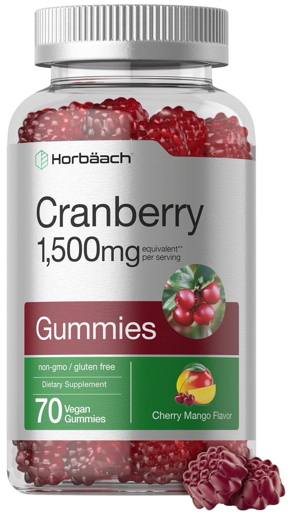 Horbäach Cranberry Gummies - 70 Count