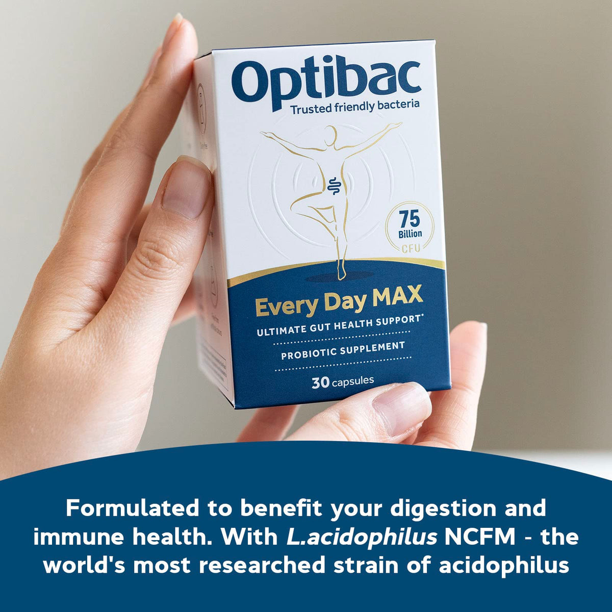 Optibac Every Day MAX Advanced Probiotic - 75 Billion CFU - 30 Capsules - image 2