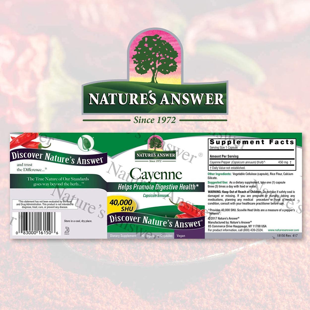 Nature's Answer Cayenne Pepper Powder Capsules - 90 Count - image 2