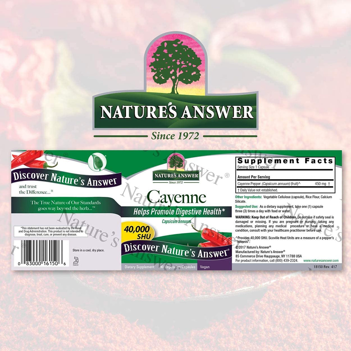 Nature's Answer Cayenne Pepper Powder Capsules - 90 Count - image 2