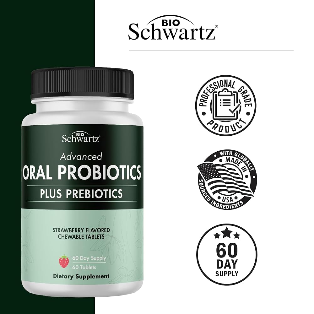BioSchwartz Oral Probiotics Supplement with Prebiotics - Supports