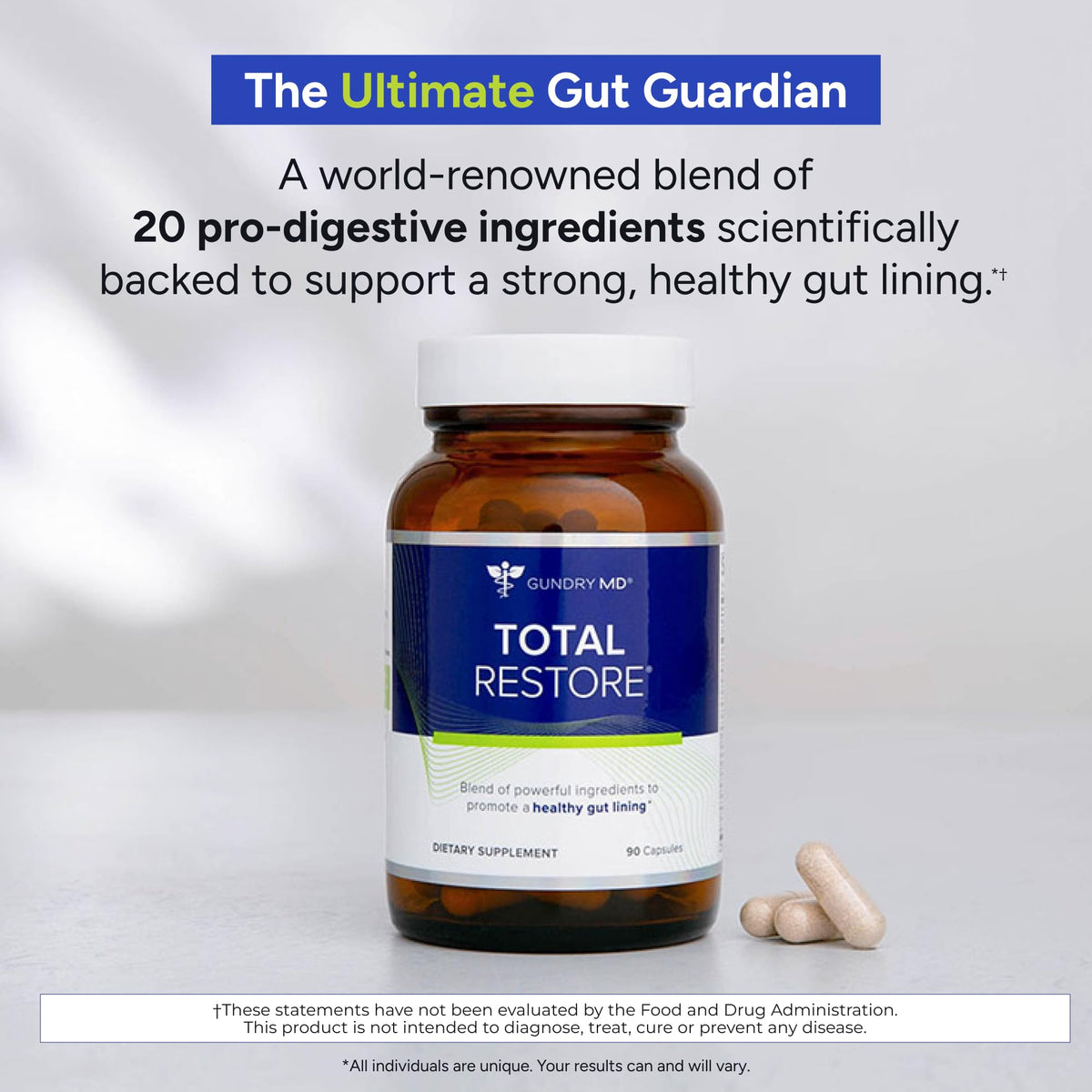 Gundry MD Total Restore Gut Lining & Digestive Support - 90 Capsules - image 2