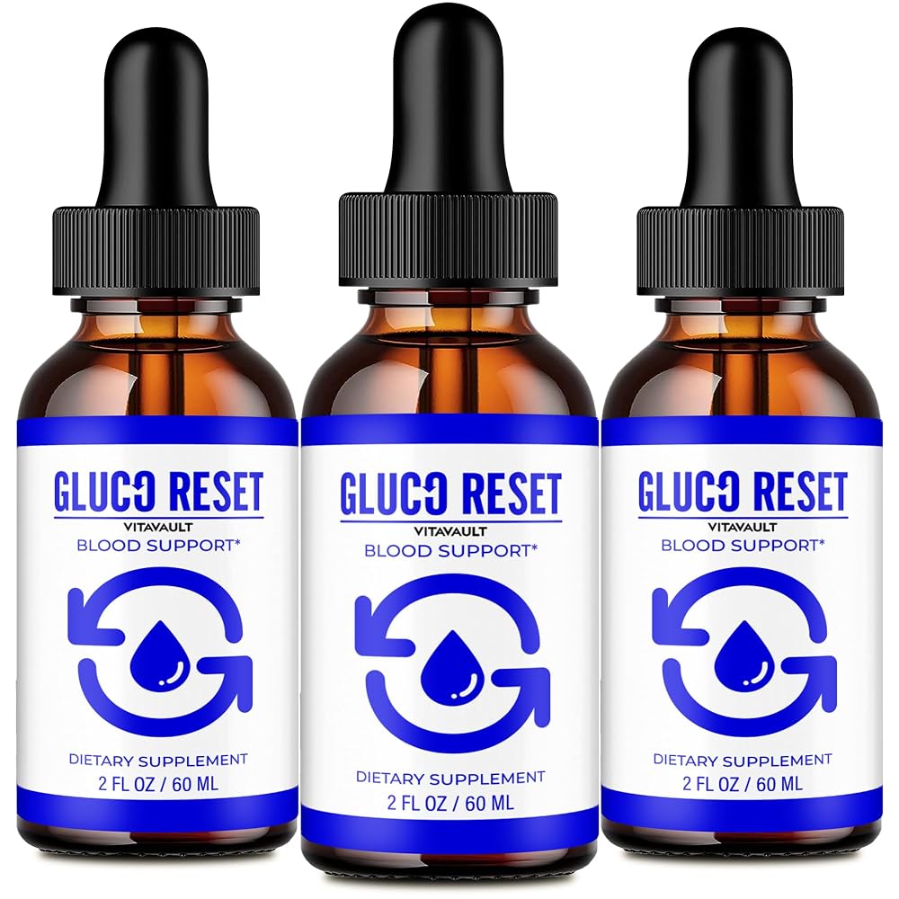 Vitavault Gluco Reset Drops Liquid Supplement - 3 Pack