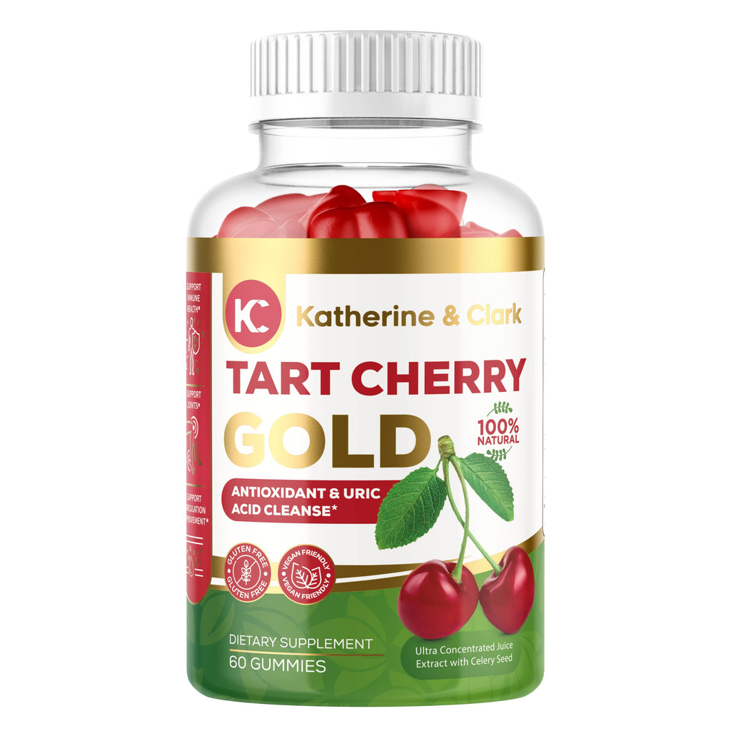 Katherine & Clark Tart Cherry Gold Montmorency Gummies - 60 Count