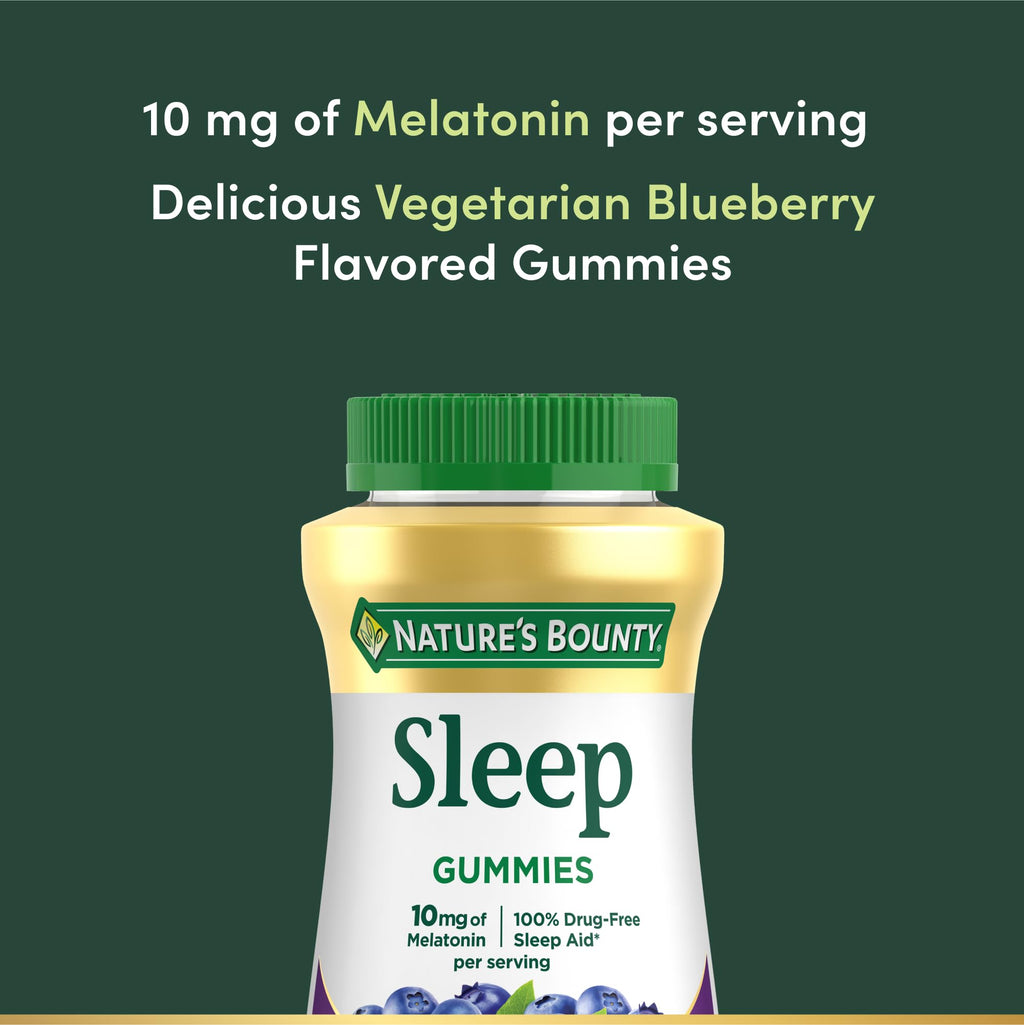Nature's Bounty Melatonin 10 mg Gummies Blueberry - 140 Count - image 3
