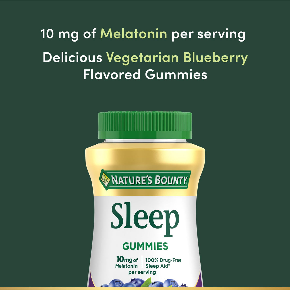 Nature's Bounty Melatonin 10 mg Gummies Blueberry - 140 Count - image 3