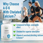 HUJ ADK Supplement Calcium with Vitamins D3 and K2 - 60 Capsules - image 3