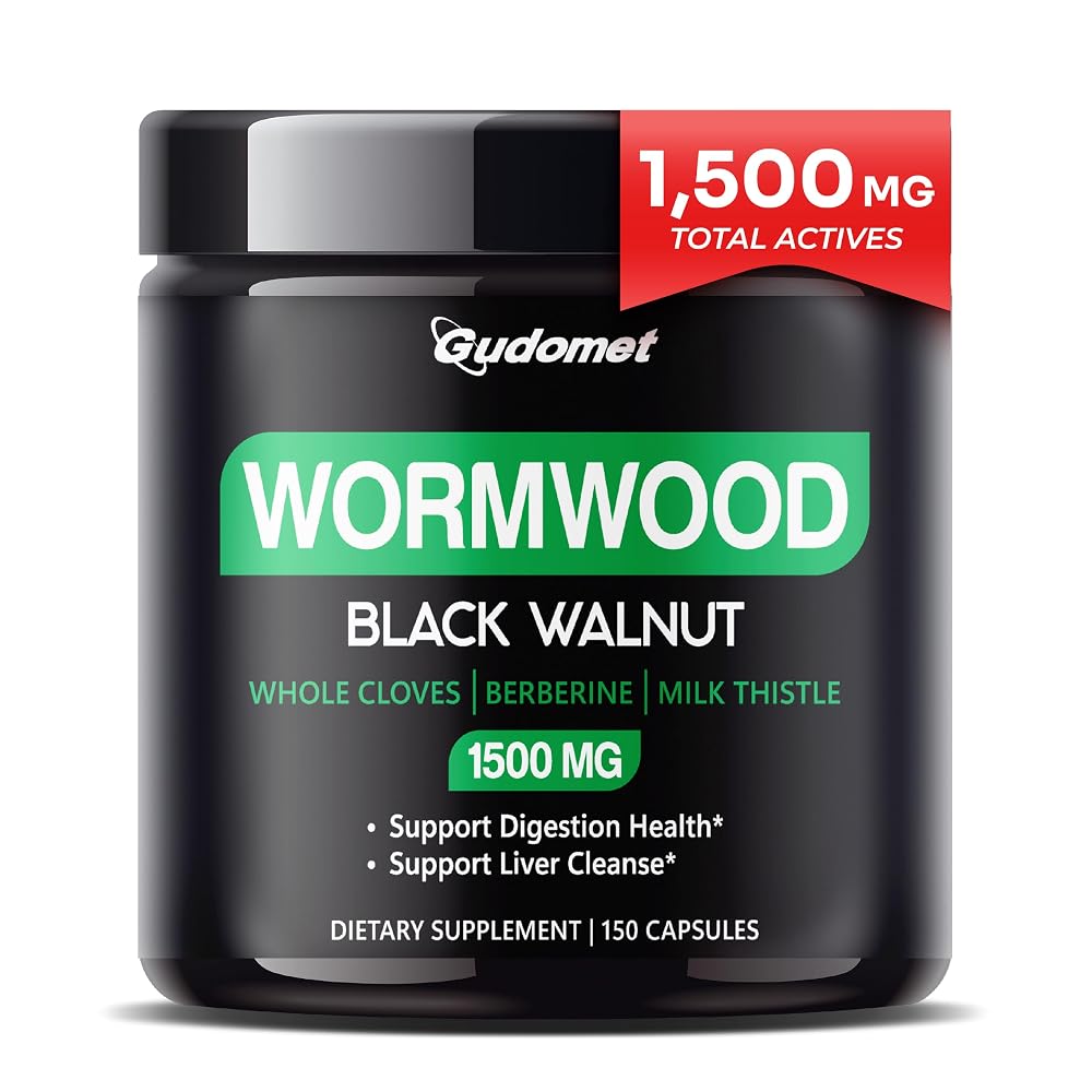 GUDOMET Wormwood Complex 1,500 mg Digestive Support - 150 Capsules