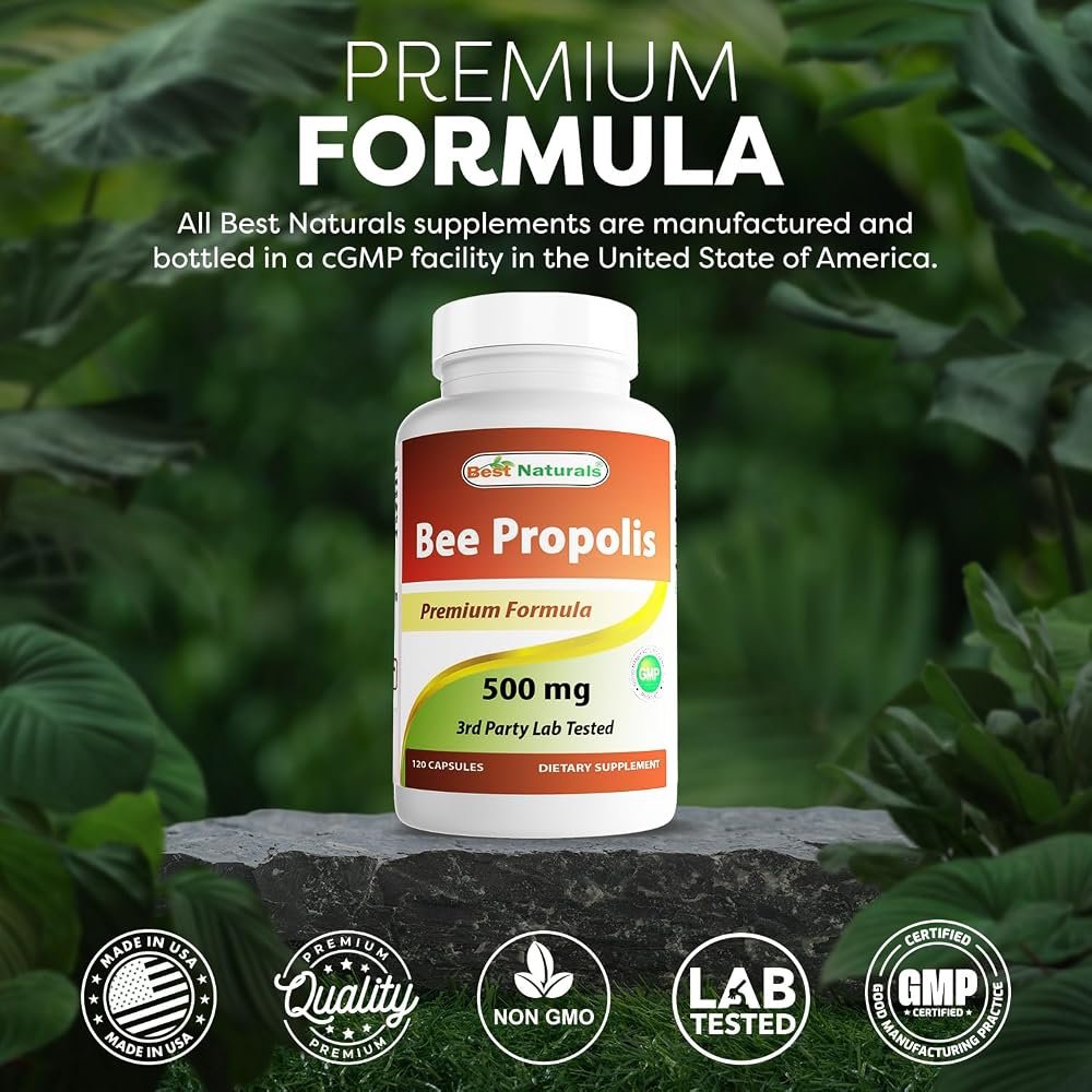 Best Naturals Bee Propolis 500 mg 120 Capsules - image 6