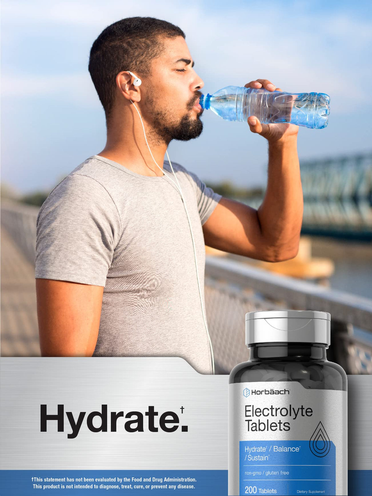 Horbäach Electrolyte Tablets for Hydration & Balance - 200 Count - image 6