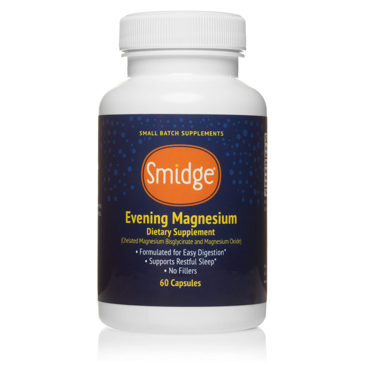 Smidge Evening Magnesium Glycinate Capsules for Rest - 60 Count