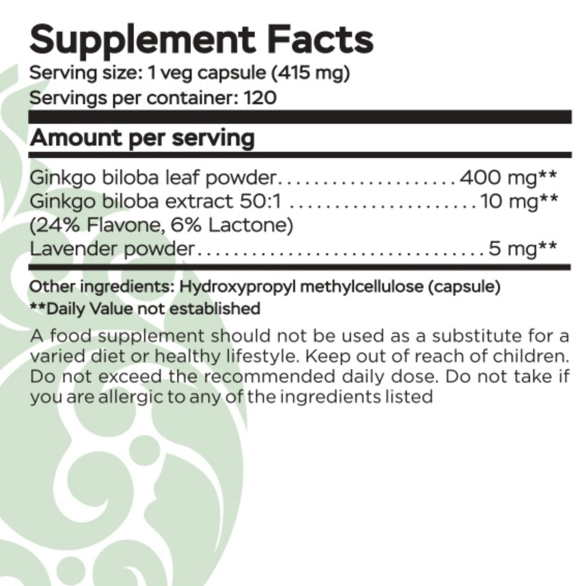 RaDoTech Ginkgo Biloba Memory & Focus Support - 120 Capsules - image 5