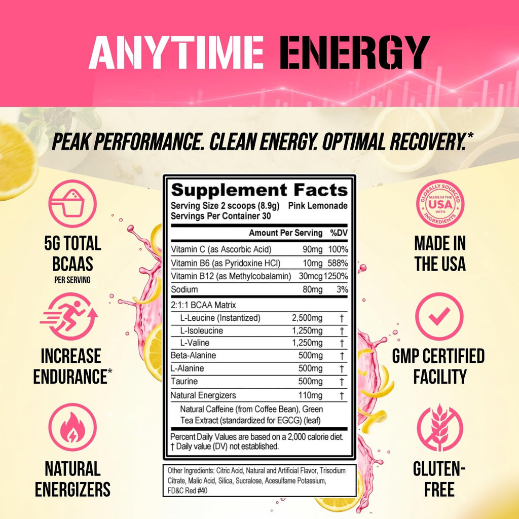 Evlution EVL BCAAs Amino Acids Powder - Rehydrating BCAA Powder Post