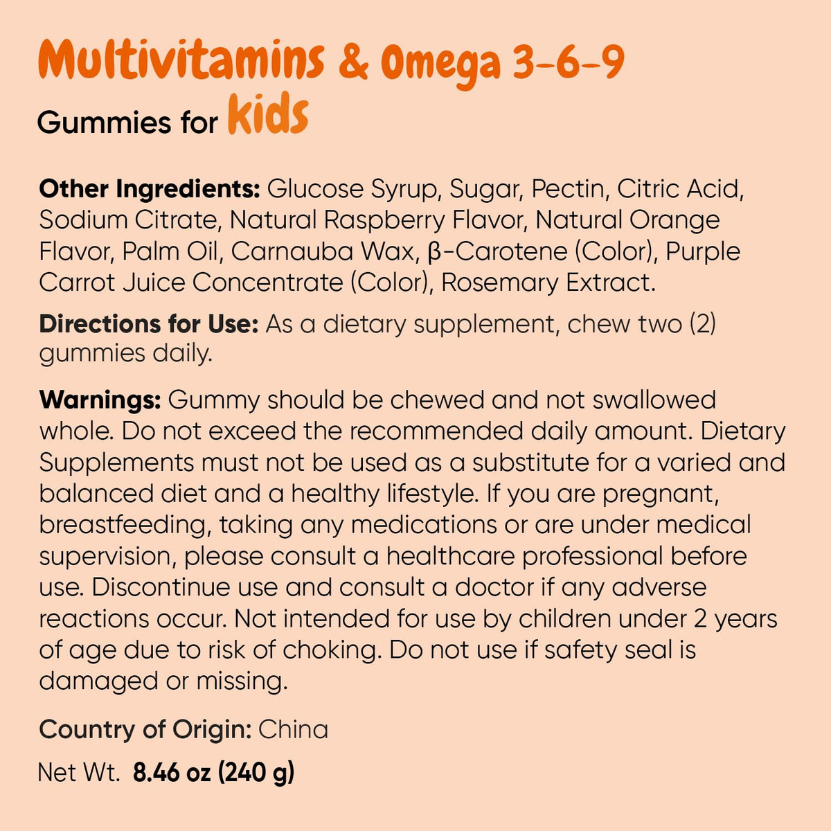 maxmedix Kids Multivitamin Gummies with Omega 3 6 9 - 120 Gummies - image 6