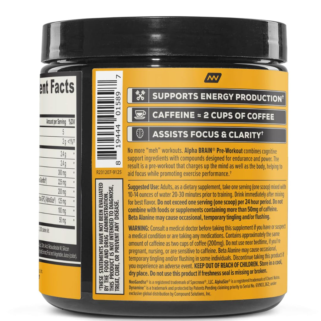 ONNIT Alpha Brain Pre-Workout Powder for Focus - 20 Servings - image 2