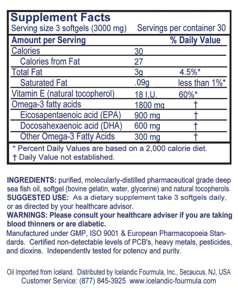 Viking Icelandic Formula Omega-3 Fish Oil 3000mg - 90 Softgels - image 2