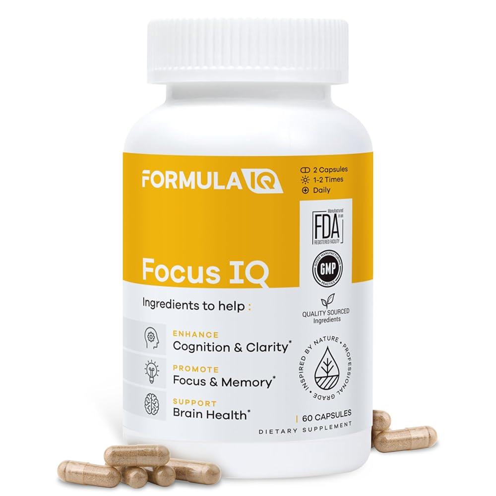 FIQ Formula IQ Brain Supplements for Memory and Focus - 60 Capsules