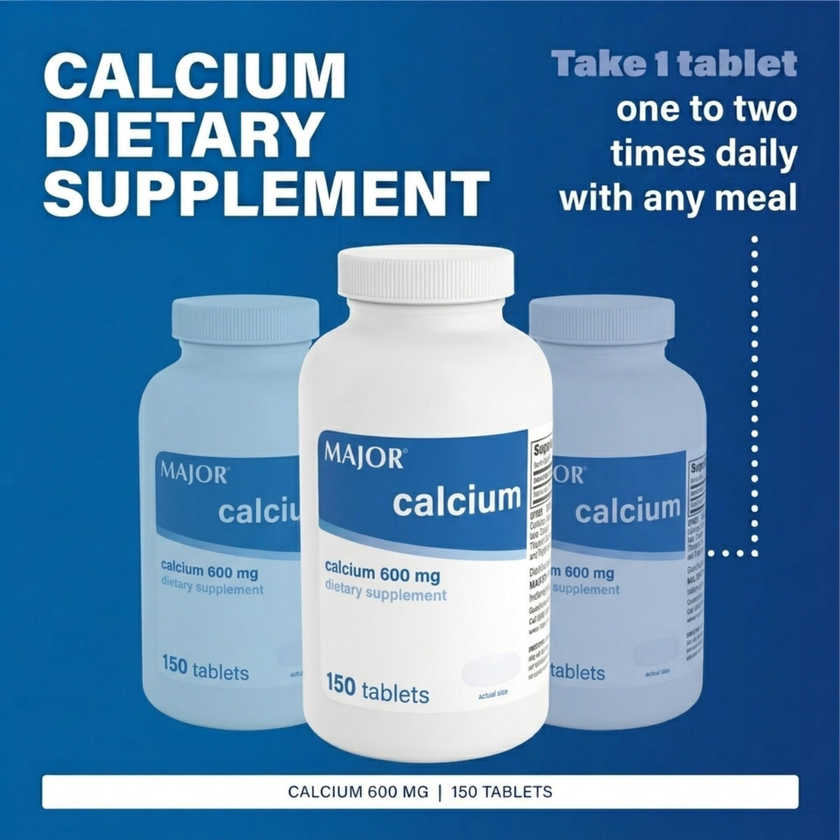 MAJOR Calcium 600mg Tablets - 150 Count - image 4