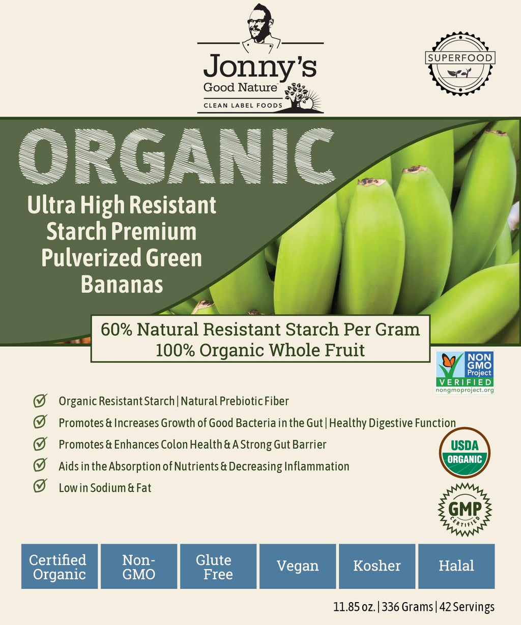 Jonnys Good Nature Organic Green Banana Flour Prebiotic - 42 Servings