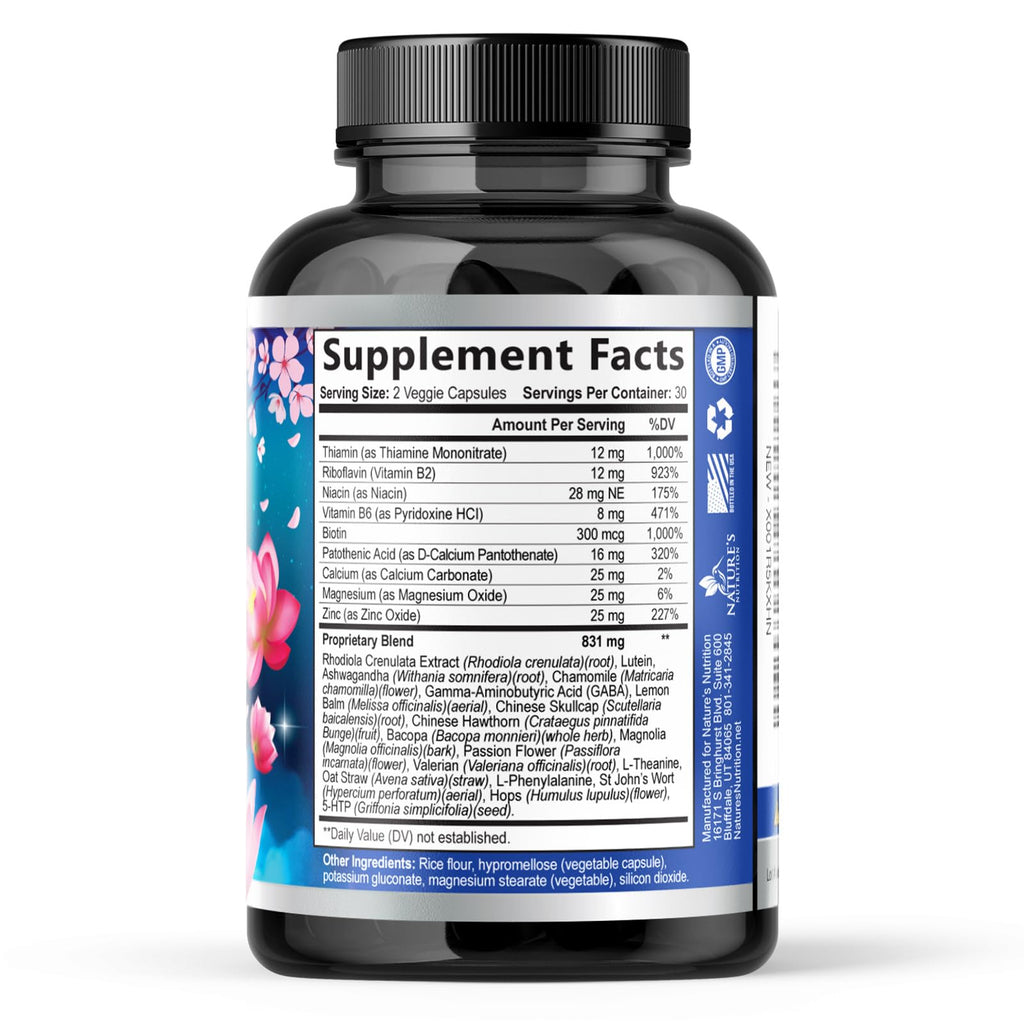 Nature's Nutrition Stress Support Supplement - Extra Strength Relief