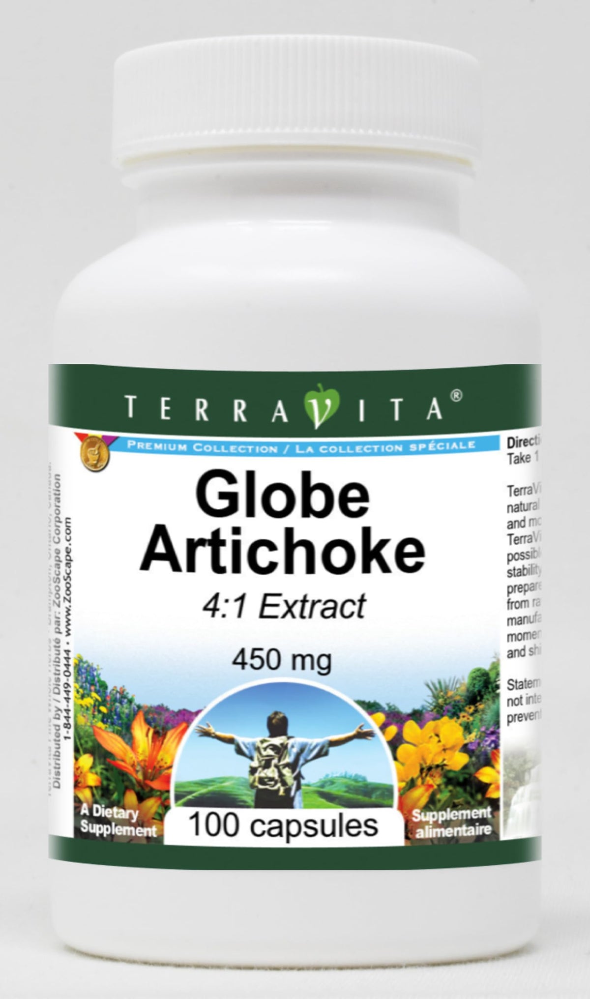 Terravita Globe Artichoke 4:1-450 mg (100 Capsules, ZIN: 520257)