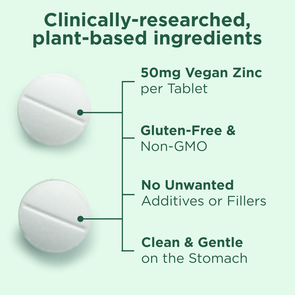 Yuve Naturals Vegan Zinc 50 mg - 100 Tablets - image 3