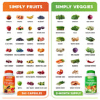 Simply Nature's Pledge Fruits & Vegetables Supplement - 360 Capsules - image 4