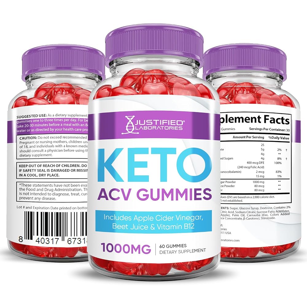 Justified Laboratories Keto ACV Gummies 1000MG - 60 Gummies - image 5