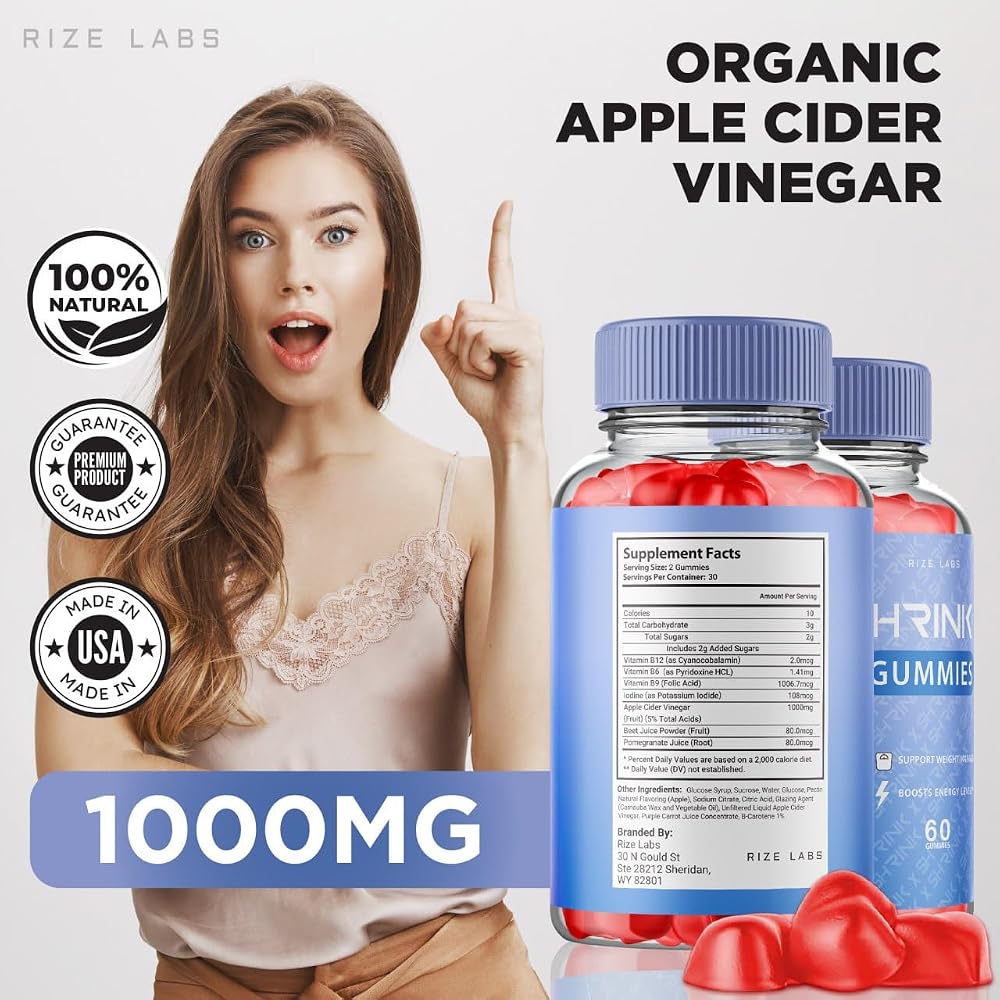 Rize Labs Shrink X Keto ACV Gummies Weight Loss - 120 Gummies - image 5