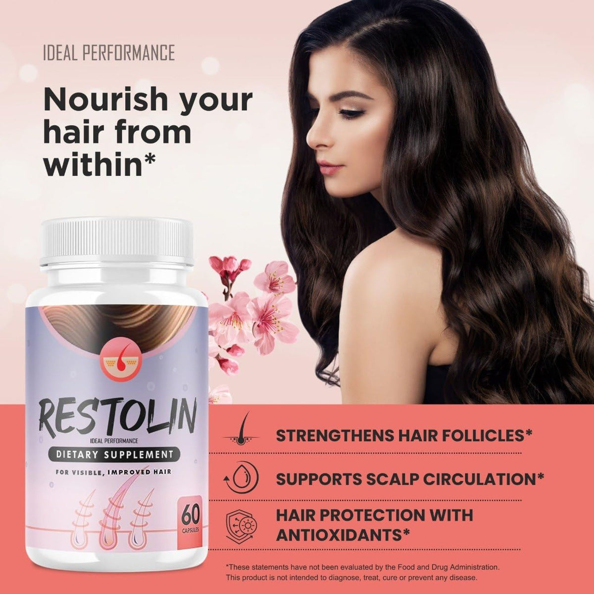 IDEAL PERFORMANCE Restolin Hair Capsules Advanced Formula - 60 Capsules - image 2