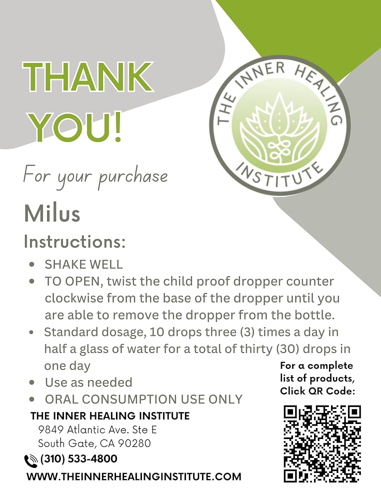 THE INNER HEALING INSTITUTE Milus Herbal Tincture Liver Support - 2 oz - image 3