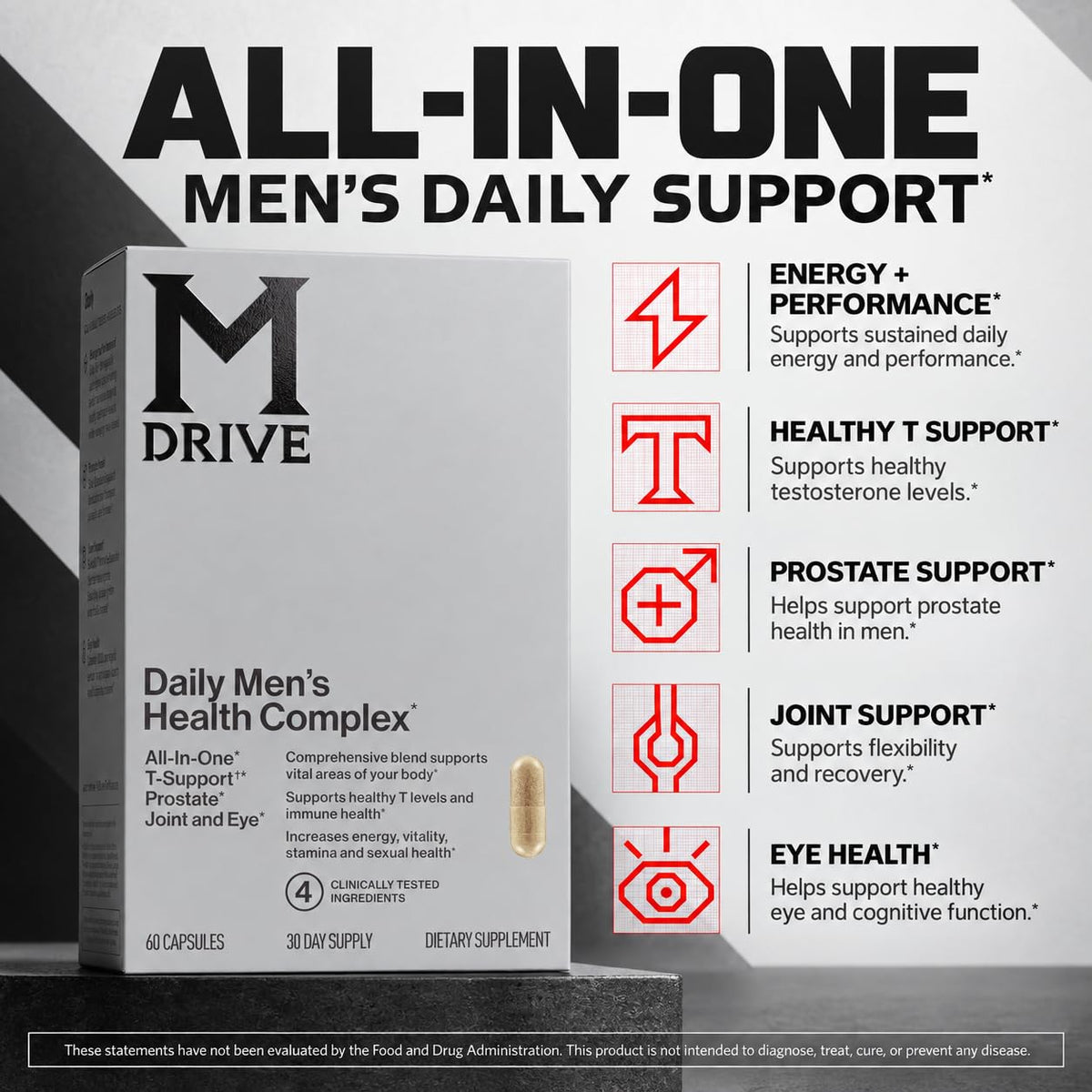 M Drive Daily Mens Health Complex Ashwagandha - 60 Capsules - image 2