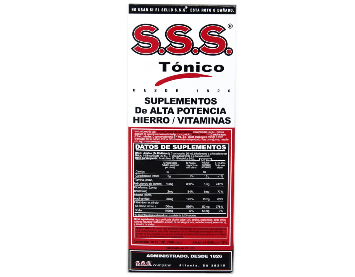 S.S.S. CO. S.S.S. Tonic Iron and Vitamin B Supplement Liquid - 30 fl oz - image 5