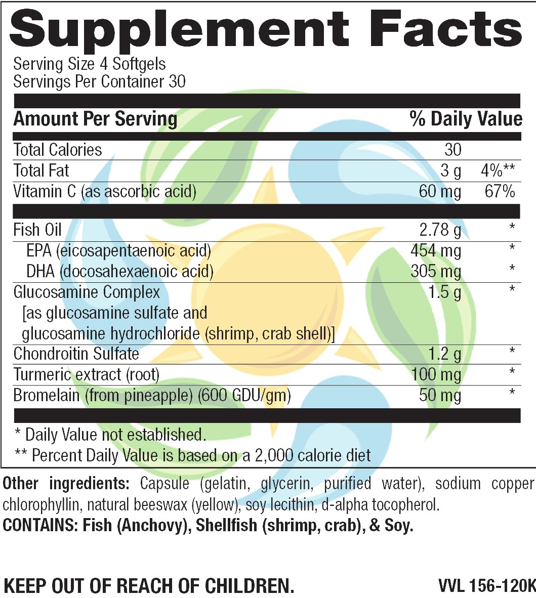 Livamed Joint Support Supplement Glucosamine Chondroitin MSM - 120 Softgels - image 4