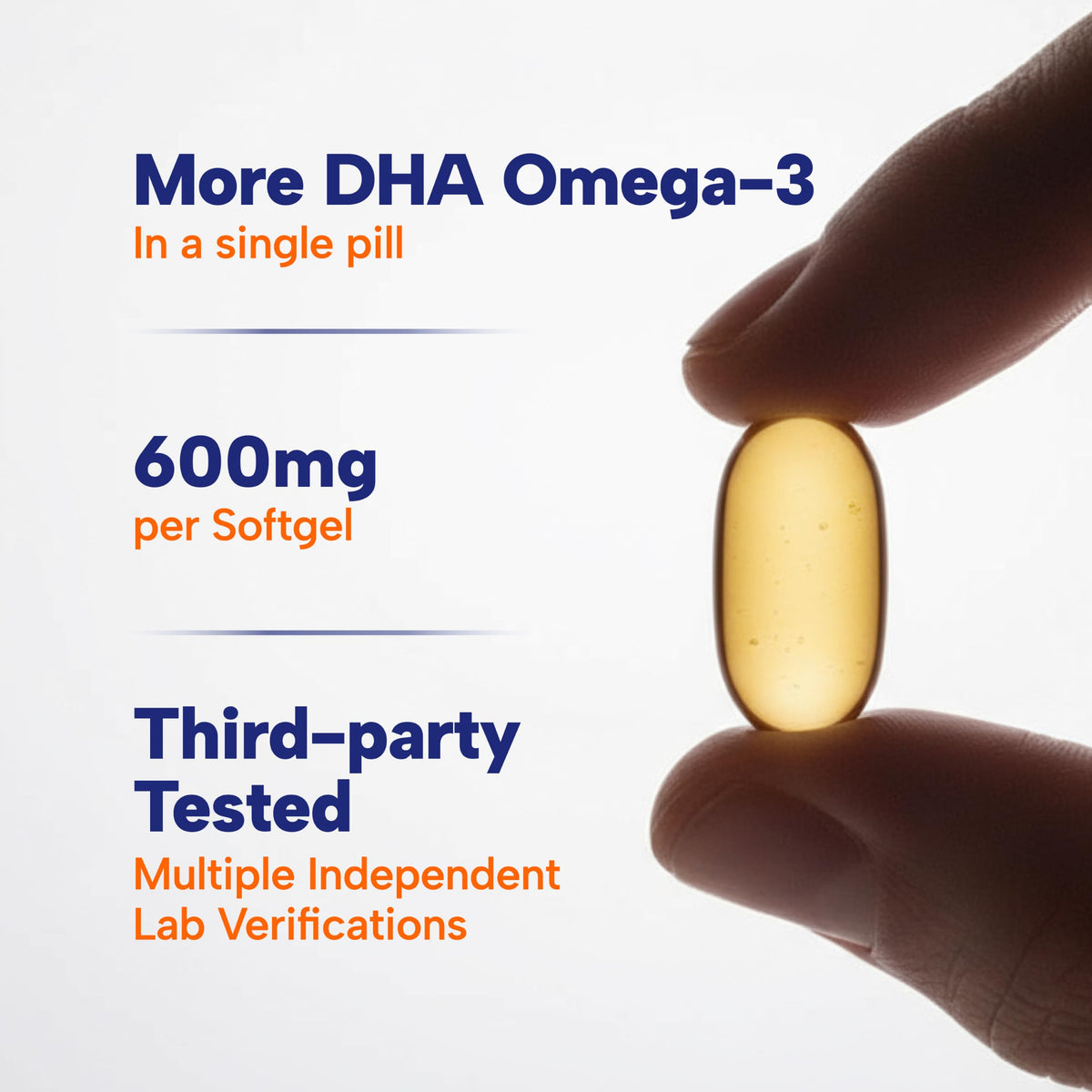 OmegaVia DHA 600 Ultra Pure Omega 3 Fish Oil - 120 Softgels - image 2