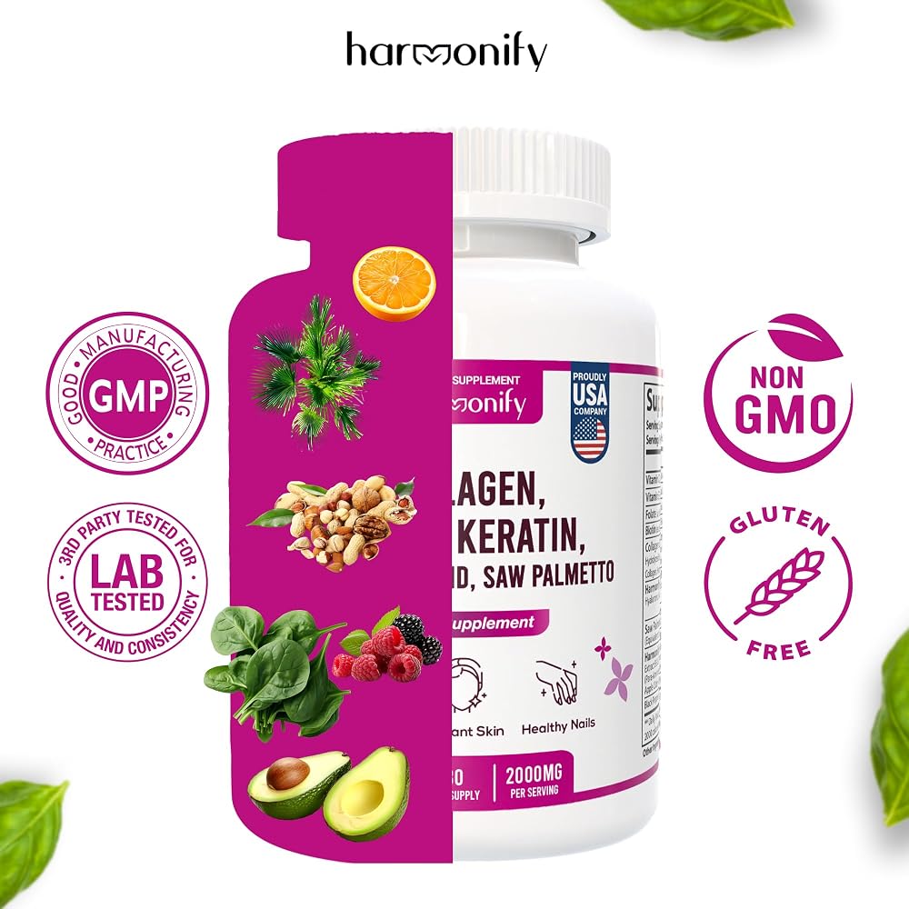 HARMONIFY Collagen Biotin Keratin Hyaluronic Acid Complex - 60 Capsules - image 2