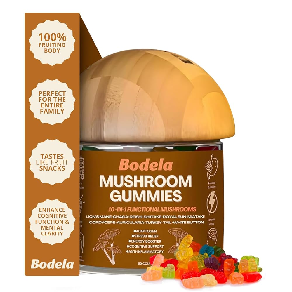 Bodela Functional Mushroom Gummies 10-in-1 - 60 Count - image 5
