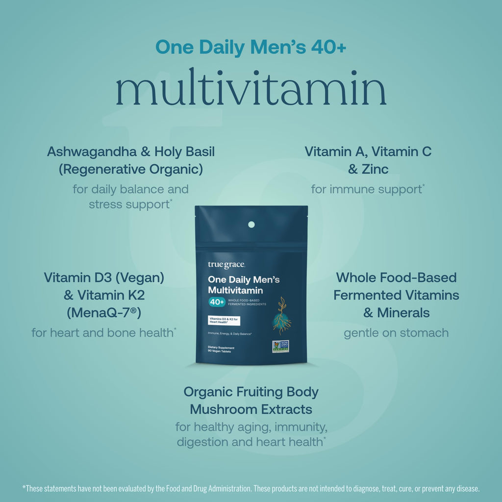 True Grace Men's 40+ One Daily Multivitamin Fermented Minerals
