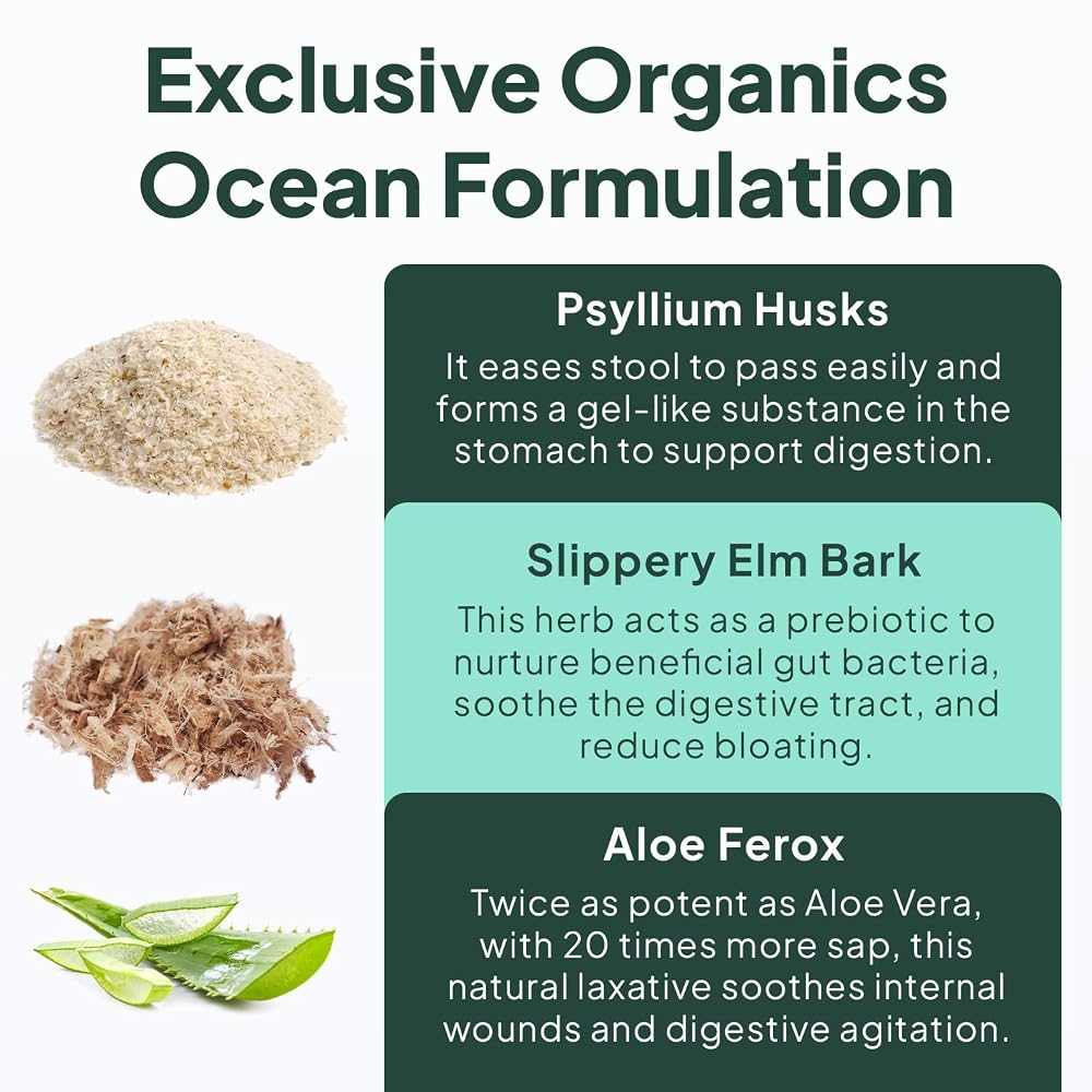 Organics Ocean Better Fiber - Daily Fiber Supplement - Soften Stool
